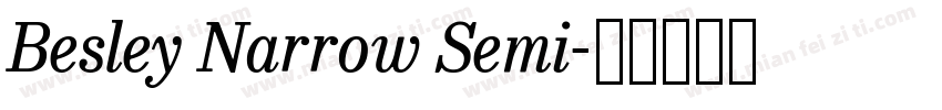 Besley Narrow Semi字体转换